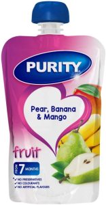 Purity Pear, Banana & Mango Baby Food  (110 g, Pack of 12) | Shop Online