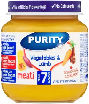 Purity Vegetables & Lamb Baby Food  (125 g, Pack of 1) | Shop Online