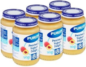 Purity Yoghurt With Peach Pieces Baby Food  (200 g, Pack of 6) | Shop Online