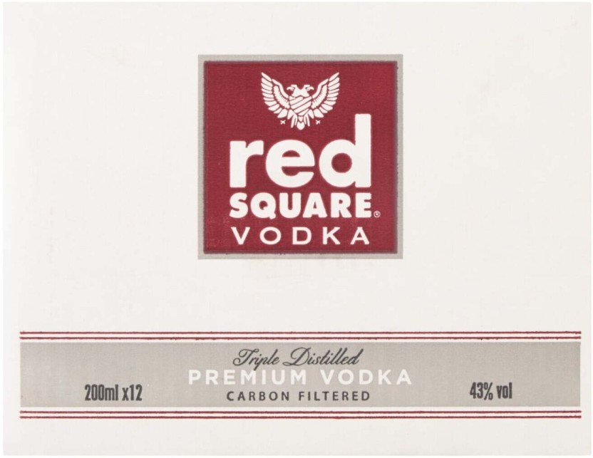 Red Square Plain Vodka (Pack of 12 x 200 ml) | Shop Online