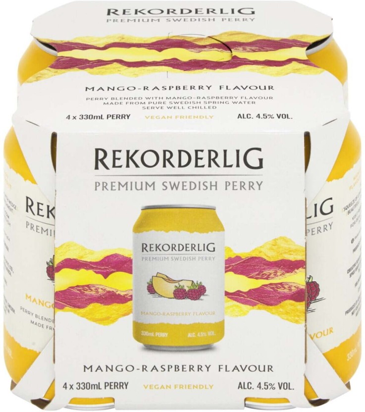 Rekorderlig Mango Raspberry Cider  (Pack of 4 x 330 ml) | Shop Online