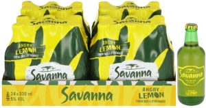 Savanna Premium Angry Lemon Cider  (Pack of 24 x 330 ml, NRB) | Shop Online