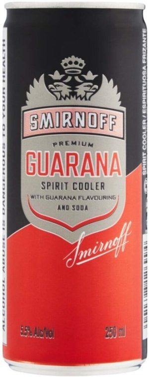 Smirnoff Guarana Sprit Cooler  (Pack of 6 x 250 ml, NRB) | Shop Online