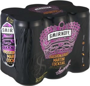 Smirnoff Passion Fruit Martini Cocktail  (Pack of 6 x 300 ml) | Shop Online