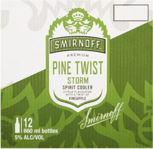 Smirnoff Pine Twist Sprit Cooler  (Pack of 12 x 660 ml, NRB) | Shop Online
