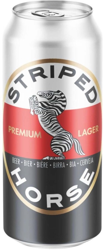 Striped Horse Premium Lager Can  (Pack of 24 x 500 ml) | Shop Online