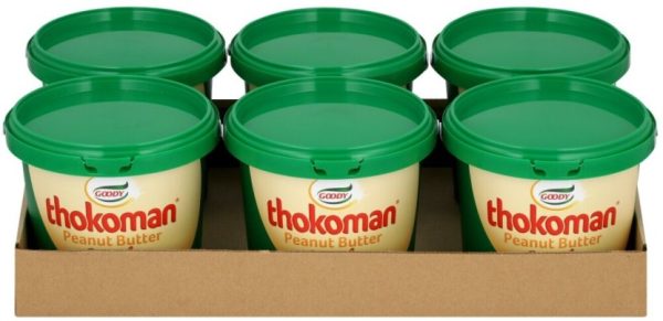 Thokoman Crunchy Peanut Butter 1 kg  (Pack of 6) | Shop Online