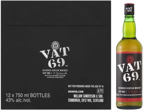 Vat 69 Blended Scotch Whisky  (Pack of 12 x 750 ml) | Shop Online