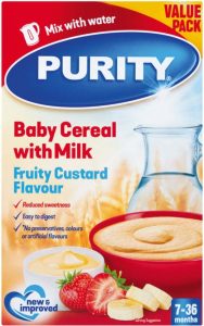 Purity Fruity Custard Flavour Baby Cereal  (450 g, 7+ Months) | Shop Online