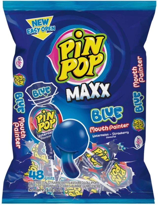 Aldor PIN POP MAXX Watermelon-Strawberry Lollipop (Pack of 1 x 864 g) | Shop Online