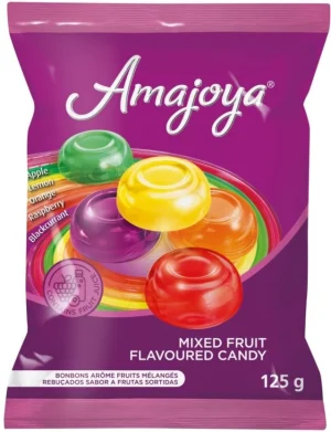 Amajoya Mixed Fruit Flavoured Fruits Sweets (Pack of 1 x 125 g)| Shop Online