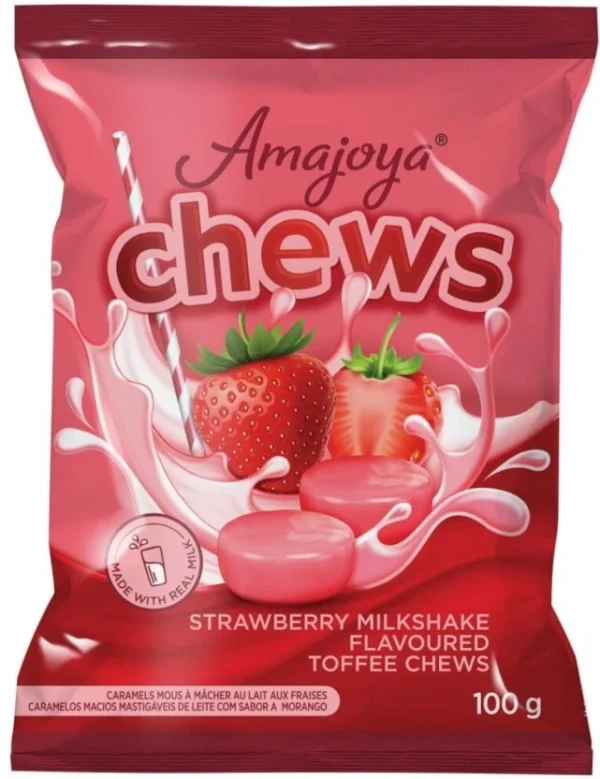 Amajoya Toffee Chews Strawberry(Pack of 1 x 100 g) | Shop Online