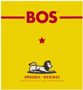 BOS Organic Tagged Envelope Rooibos Tea Box (200 Bags) | Shop Online