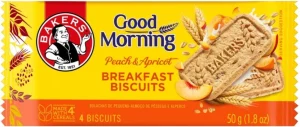 Bakers Good Morning Biscuits Peach & Apricot Biscotti (50 g) | Shop Online