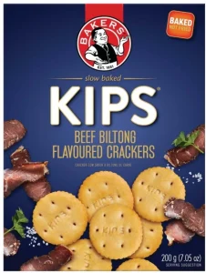 Bakers Kips Beef Biltong Flavoured Salted Biscuit (200 g) | Shop Online