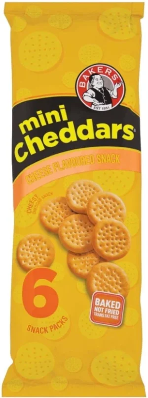 Bakers Mini Cheddars Cheese Flavoured Cheeselets (33 g Pack of 24) | Shop Online
