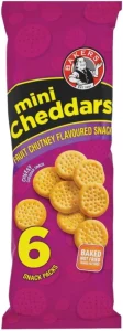 Bakers Mini Cheddars Fruit Chutney Flavoured Cheeselets (33 g Pack of 24) | Shop Online