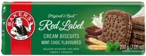 Bakers Red Label Mint Choc Flavoured Biscuits Cream Filled Biscuit (200 g) | Shop Online