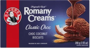 Bakers Romany Creams Classic Choc Coconut Cream Filled Biscuit (200 g Pack of 12) | Shop Online