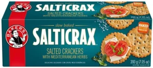 Bakers Salticrax With Mediterranean Herb Salted Biscuit (200 g Pack of 12) | Shop Online
