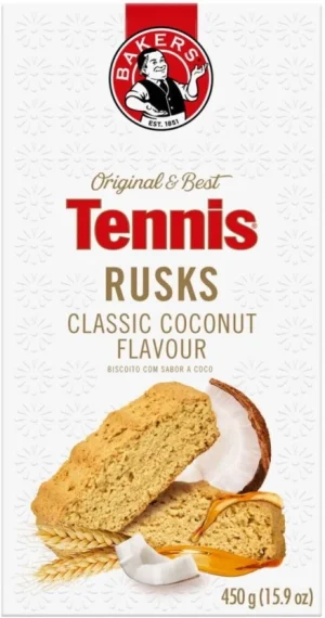Bakers Tennis Classic Coconut flavoured Wheat Rusk (450 g) | Shop Online