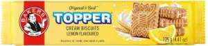 Bakers Topper Lemon Flavoured Biscuits Cream Filled Biscuit (125 g Pack of 12) | Shop Online