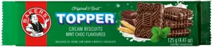 Bakers Topper Mint Choc Flavoured Biscuits Cream Filled Biscuit (125 g Pack of 12) | Shop Online