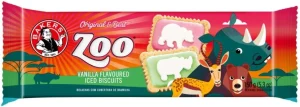 Bakers Zoo Vanilla Flavoured Iced Biscuits Cream Cracker Biscuit (150 g Pack of 12) | Shop Online