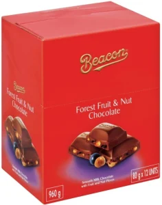Beacon Heavenly Forest Fruit Nut and Nuts Chocolate Slabs (12 x 80 g) | Shop Online