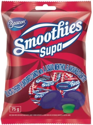 Beacon Smooothies Supa Black Cherry Sweets (Pack of 1 x 75 g) | Shop Online