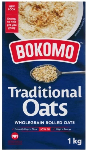 Bokomo Whole Grain Rolled Traditional Oats Box (6 x 1 kg) | Shop Online