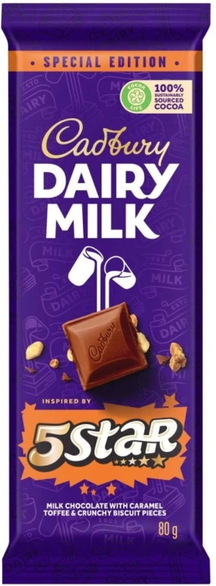 Cadbury 5 Star Milk Chocolate Slabs (12 x 80 g) | Shop Online