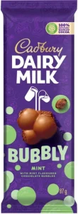 Cadbury Dairy Bubbly Mint Milk Chocolate Slabs (87 g) | Shop Online