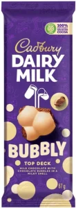 Cadbury Dairy Bubbly Top Deck Milk Chocolate Slabs (87 g) | Shop Online