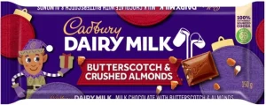 Cadbury Dairy Butterscotch and Crushed Almonds Milk Chocolate Slabs (150 g) | Shop Online