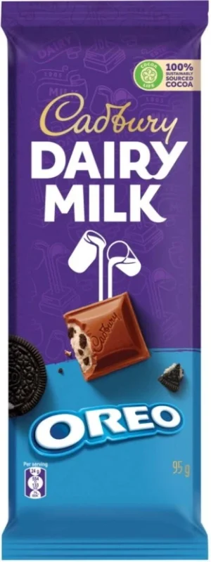 Cadbury Dairy Oreo Milk Chocolate Slabs (95 g) | Shop Online