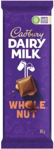 Cadbury Dairy Whole Nut Milk Chocolate Slabs (80 g) | Shop Online