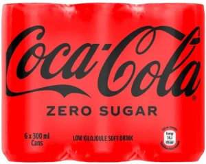 Coca Cola No Sugar Low Kilojoule Soft Drink 6 x 300 ml | Shop Online