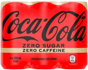 Coca Cola Zero Sugar No Caffeine 6 x 300 ml | Shop Online
