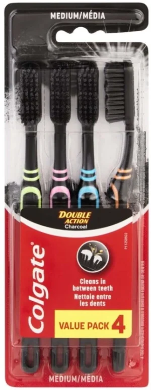 Colgate Double Action Charcoal Medium Toothbrush | Shop Online