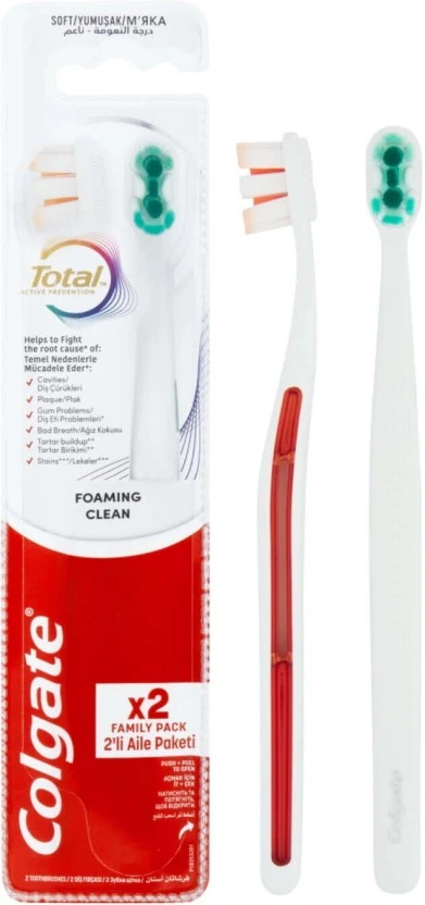 Colgate Total Active Prevention Foaming Clean Soft Toothbrush | Shop Online - Image 4