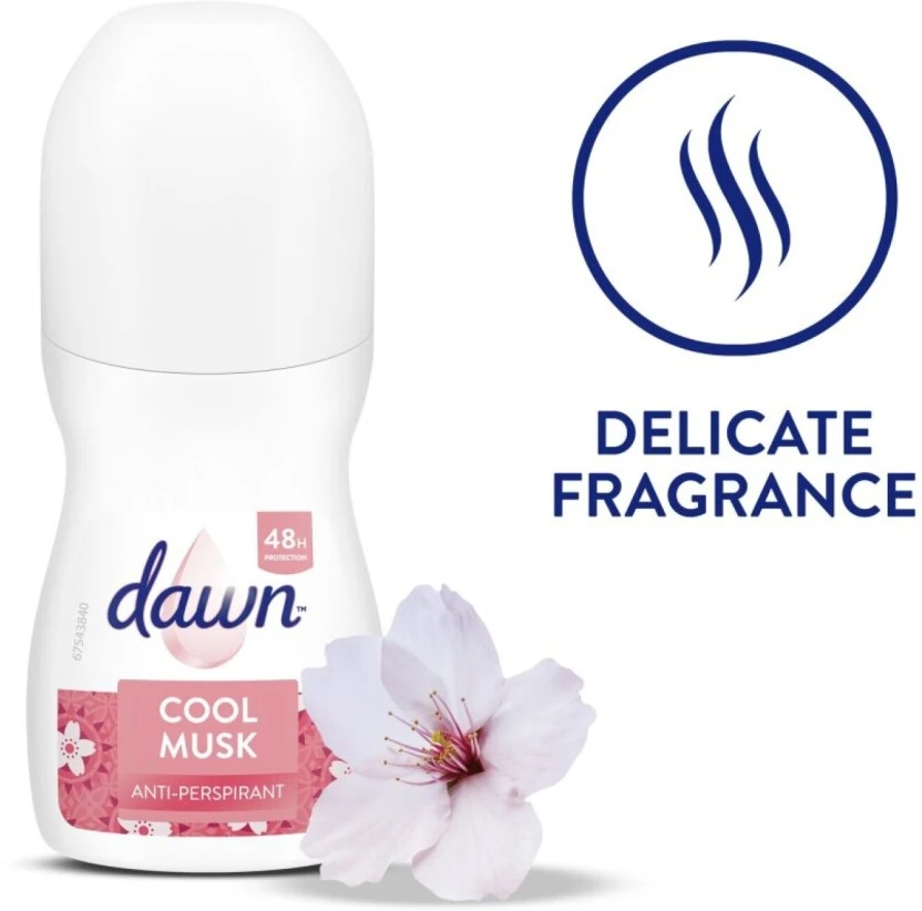 Dawn Cool Musk Antiperspirant Deodorant Roll-on - For Women (45 ml) | Shop Online - Image 4