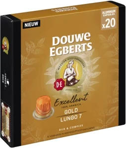 Douwe Egberts Excellent 100 Arabica Gold Lungo 7 Coffee Capsule 20 Capsules | Shop Online