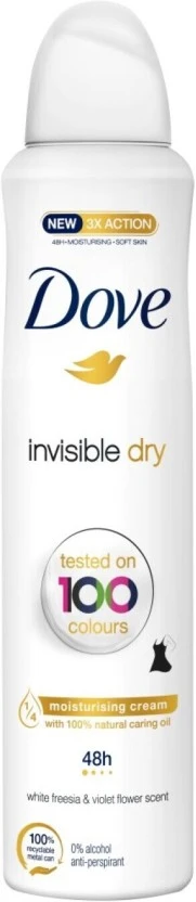 Dove Invisible Dry Anti-Perspirant Deodorant Spray - For Men & Women (250 ml) | Shop Online