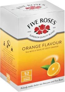 Five Roses Orange Flavour Black Tea Box (24 x 52 Bags) | Shop Online