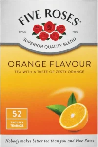Five Roses Orange Flavour Black Tea Box (52 Bags) | Shop Online