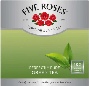 Five Roses Perfectly Pure Green Tea Box (6 x 102 Bags) | Shop Online