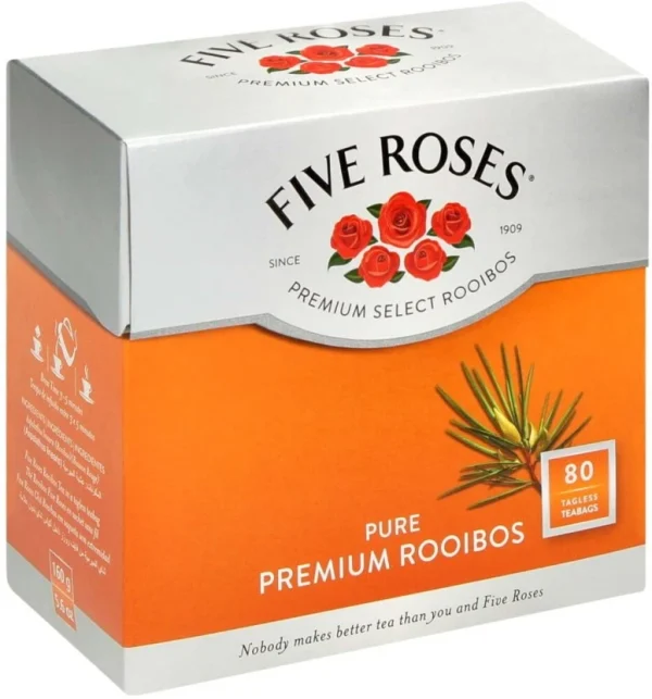 Five Roses Pure Premium Rooibos Tea Box (20 x 80 Bags) | Shop Online
