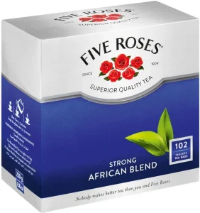 Five Roses Strong African Blend Black Tea Box (6 x 100 Bags) | Shop Online
