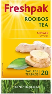 Freshpak Rooibos Ginger Flavoured Tea Box (20 Bags) | Shop Online